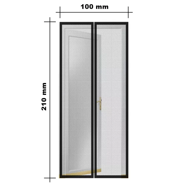 Plasa tantari pt. usi - inchidere magnetica, 100x210 cm