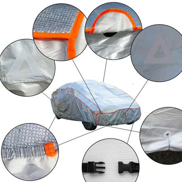 Anti hail car cover cotton lining - 535x178x119cm - XL