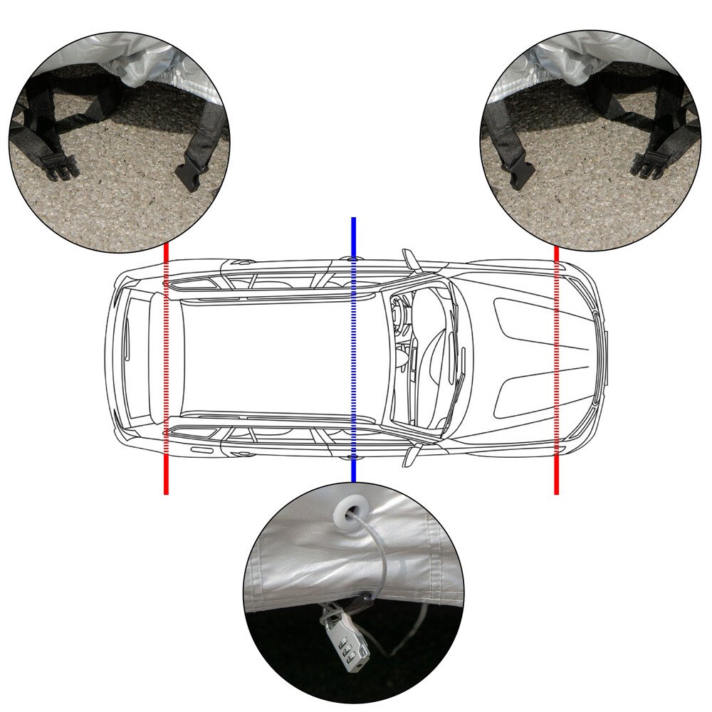 Jégeső elleni autótakaró ponyva pamut bélésel - L - SUV/Off-Road thumb