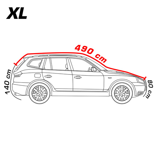 Jégeső elleni autótakaró ponyva pamut bélésel - XL - SUV/Off-Road thumb