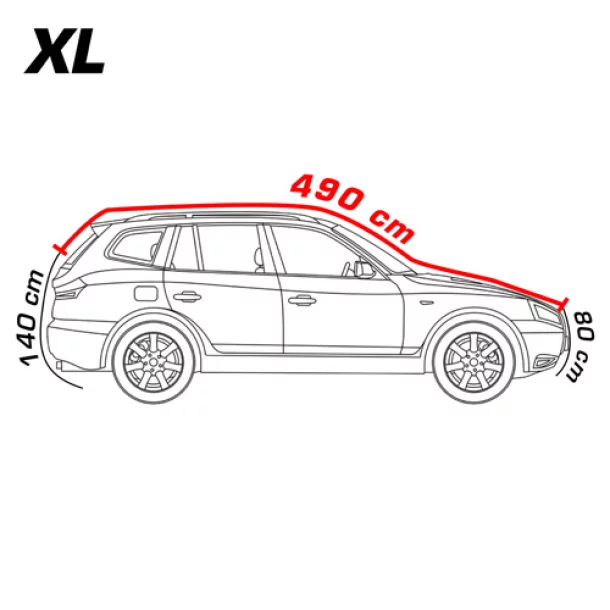 Jégeső elleni autótakaró ponyva pamut bélésel - XL - SUV/Off-Road