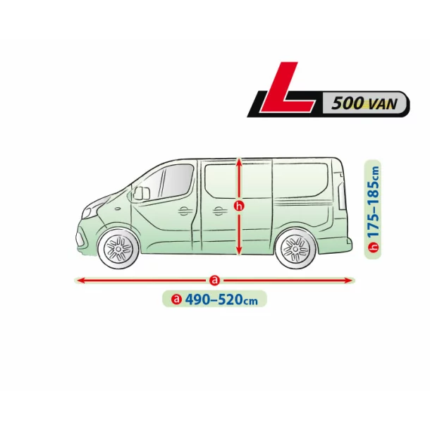 Mobile Garage full car cover size - L500 - VAN