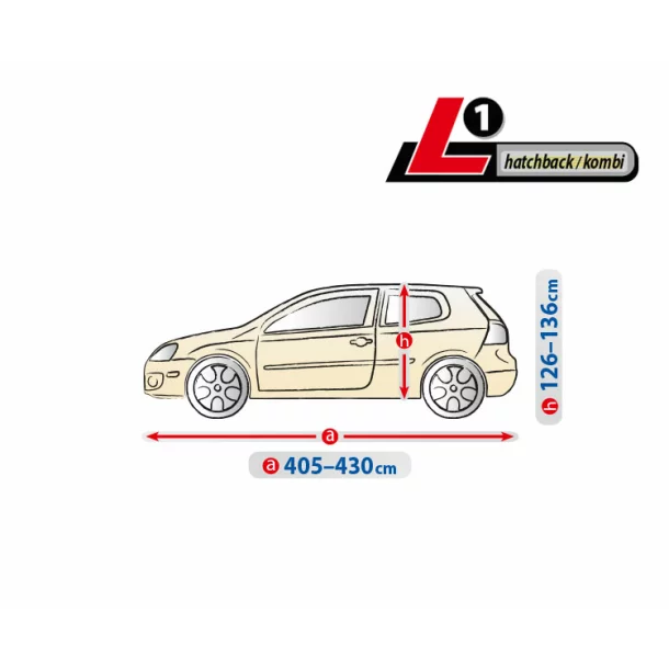 Optimal Garage komplet autótakaró ponyva - L1 - Hatchback/Kombi