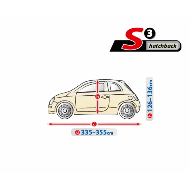 Optimal Garage full car cover size - S3 - Hatchback - Cridem