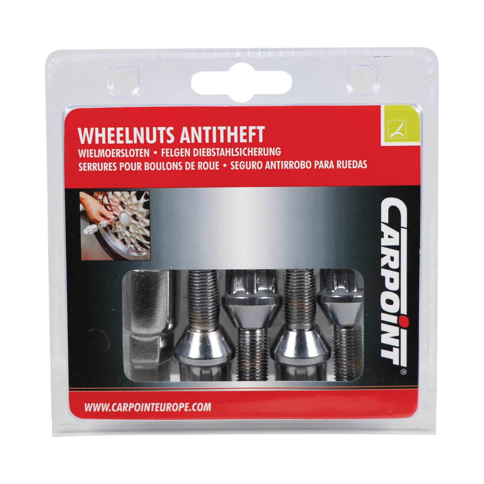 Anti-theft wheel bolts kit 4 pcs conical - Type G thumb