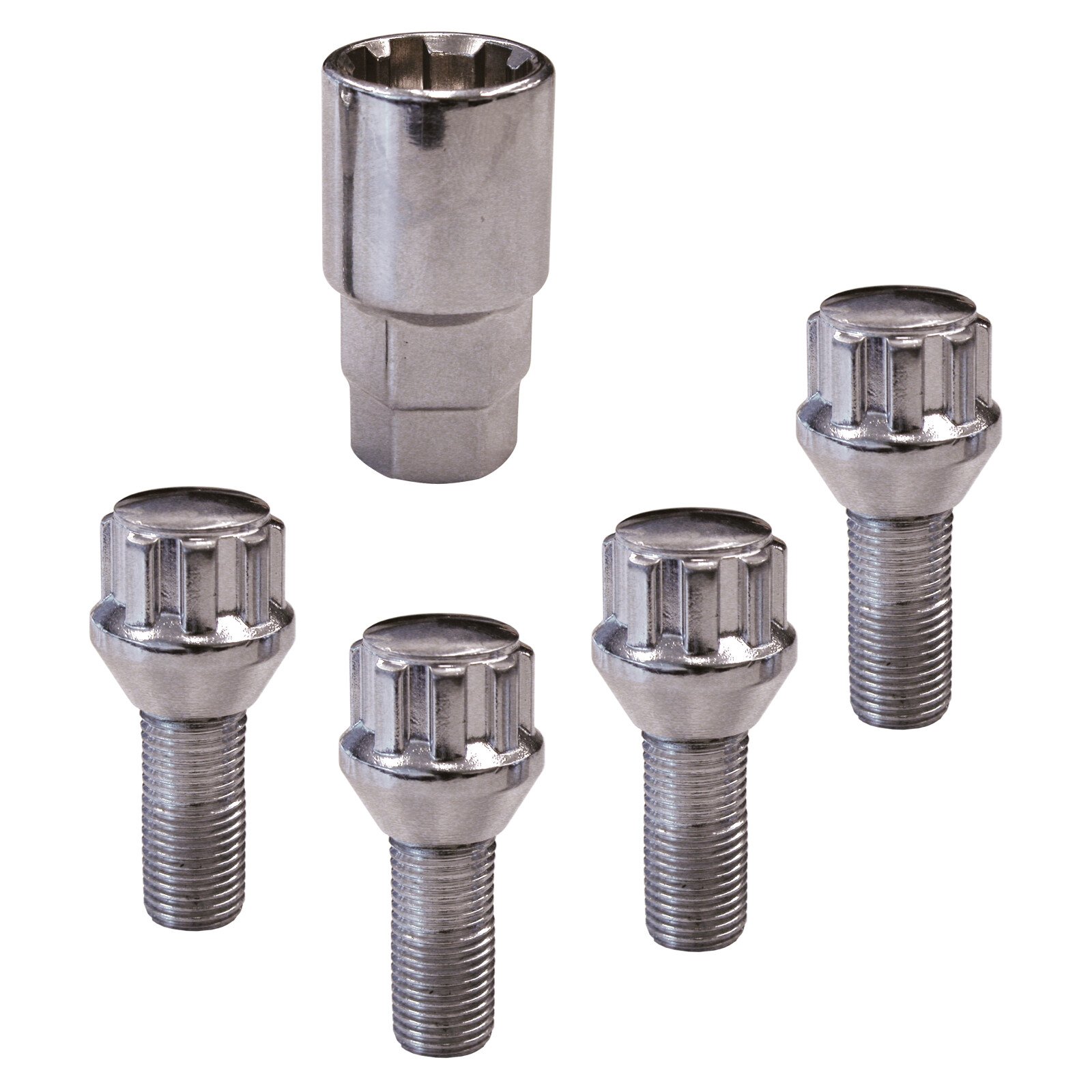 Anti-theft wheel bolts kit 4 pcs conical - Type G - Resealed thumb