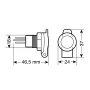 Flush mount, built-in DIN socket, 12/24V 16A - Lampa