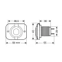 Ext-7 Lampa, Süllyesztett, beépített USB aljzat, 12/24V 2100mA