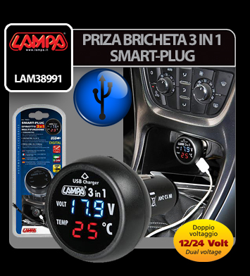 Priza bricheta 3 in 1 Smart-Plug 12/24V thumb