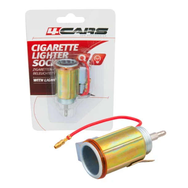 4Cars 12V cigarette lighter socket with lighting