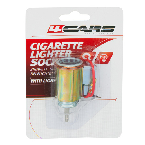 4Cars 12V cigarette lighter socket with lighting thumb