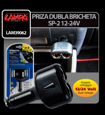 Priza dubla bricheta SP-2 12/24V Lampa thumb