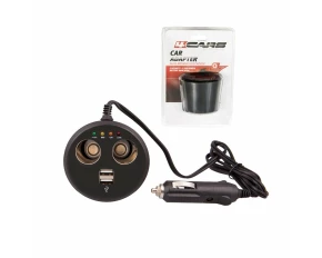 Priza dubla Power Cup la bricheta cu tester acum. + USB 12V 4Cars