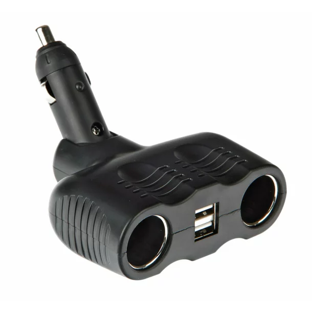 Duo-4, double socket 12/24V + USB