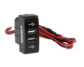 Original-Fit, double USB charger, 12/24V - Mercedes