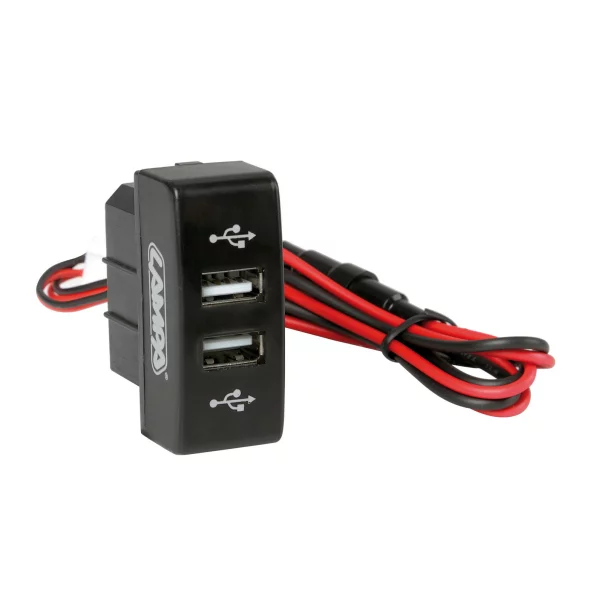 Original-Fit, double USB charger, 12/24V - Mercedes