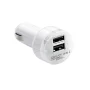 Dual USB cigarette lighter socket 12 / 24V - 2100 mA Pulse - White