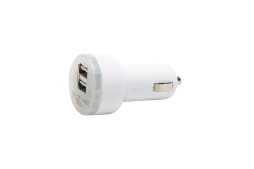 Dupla USB szivargyújtó aljzat 12 / 24V - 2100 mA Pulse - Fehér thumb