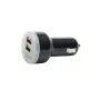 Dual USB cigarette lighter socket 12 / 24V - 2100 mA Pulse - Black