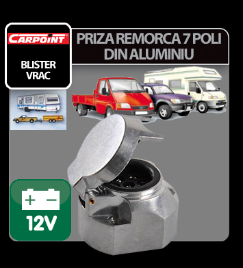 Carpoint 12V-os 7 pólusú aluminium utánfutó alyzat - Blister thumb