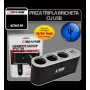 4Cars Triple socket 12-24V with USB