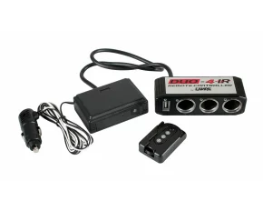 Duo-4 IR Power, multi-socket 24V + USB with remote control