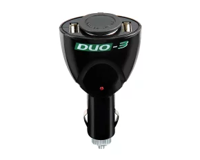 Duo-3 3-as elosztó (2 USB-vel) szivargyújtóhoz - 12V-os