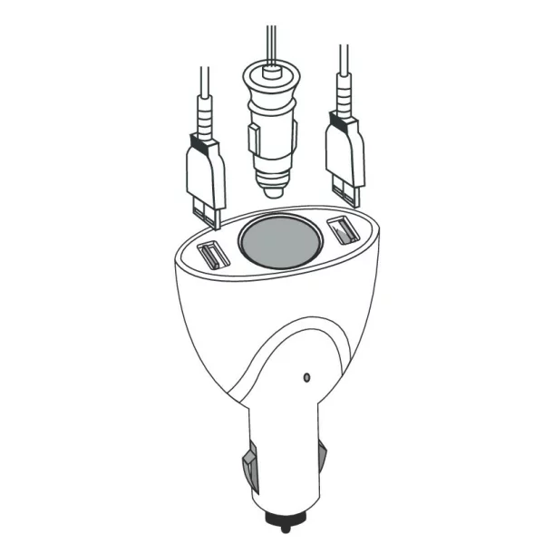 Duo-3, lighter plug dual power 12V + USB