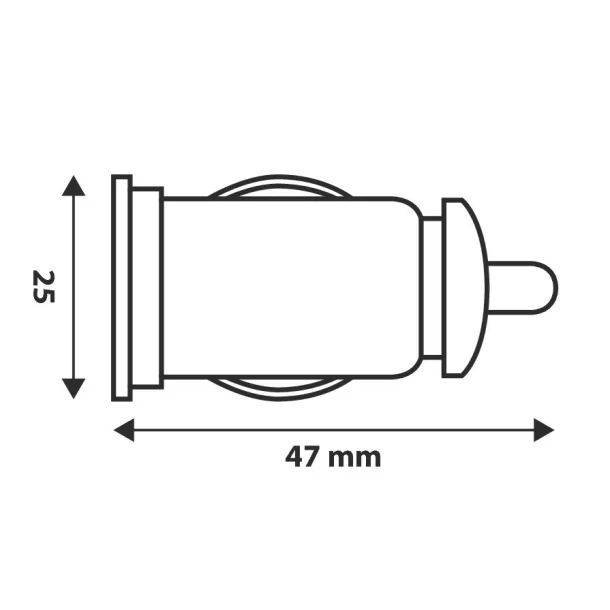 Plug-in, USB charger, 1000 mA, 12/24V