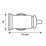 Priza USB la bricheta 12/24V - 1000 mA