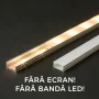 Profil U din aluminiu pt. benzi LED 1000x17x8mm