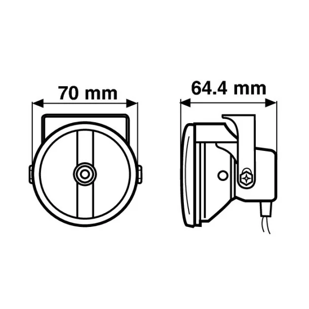 Proiectoare auto Hyena albe 12V 2buc