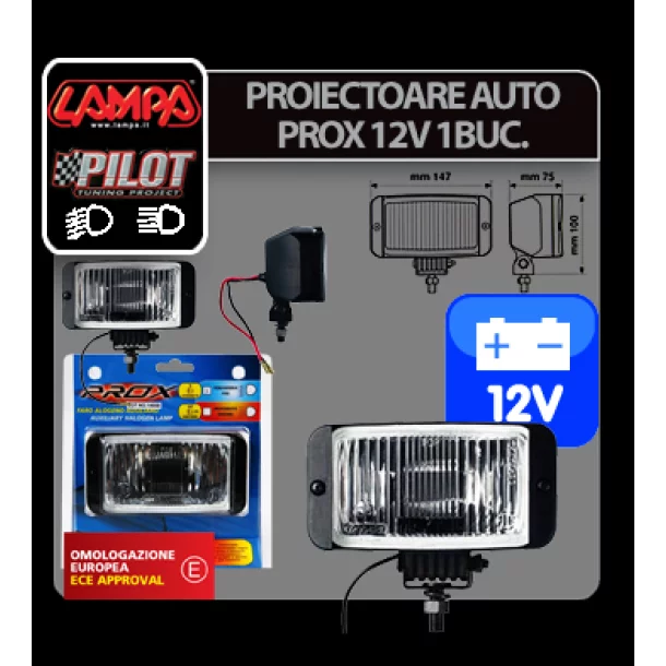 Proiector auto Prox alb 12V 1buc - Ceata