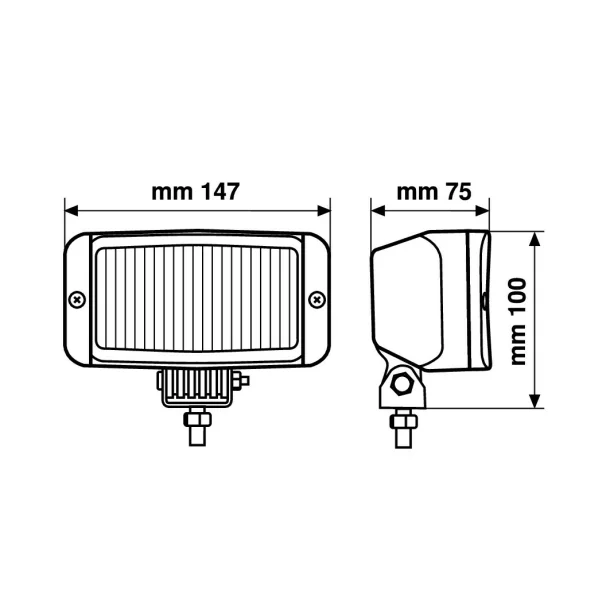 Proiector auto Prox alb 12V 1buc - Profunzime