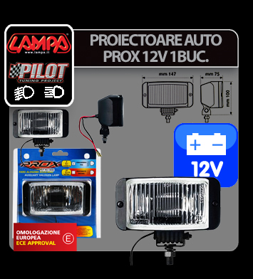 Prox - 12V-os fehér projektor - 1 darab - Mélység thumb