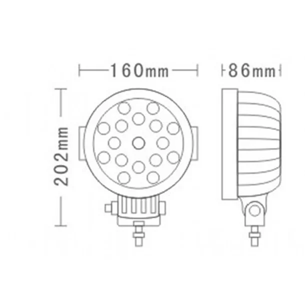 Kamar LED-es projektor fémből kerek 17x3W - 12/24V