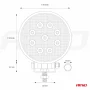 Proiector cu LED din metal rotund 27W, 9/36V, Amio