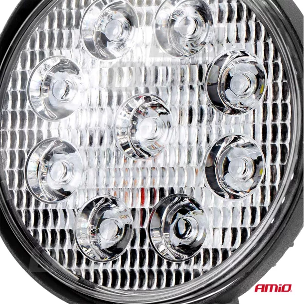 Proiector cu LED din metal rotund 27W, 9/36V, Amio