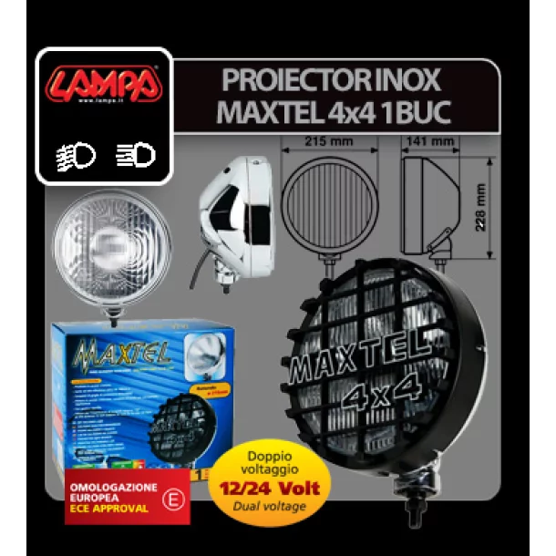 Maxtel, round fog light - White