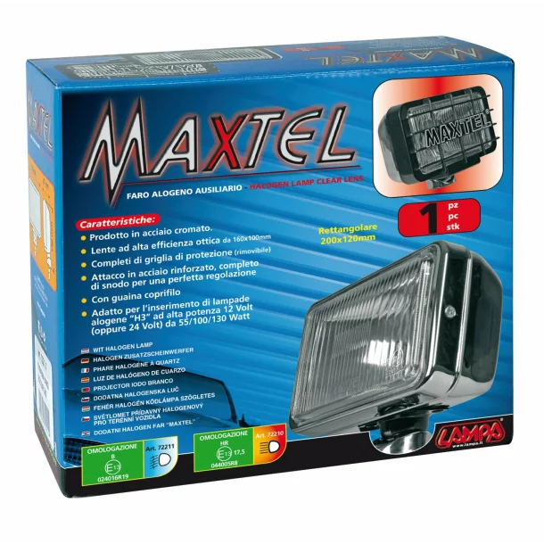 Stainless steel rectangular projector Maxtel 1pc - Fog