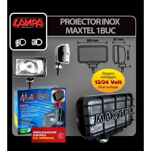 Proiector inox Maxtel dreptunghiular 1buc - Ceata