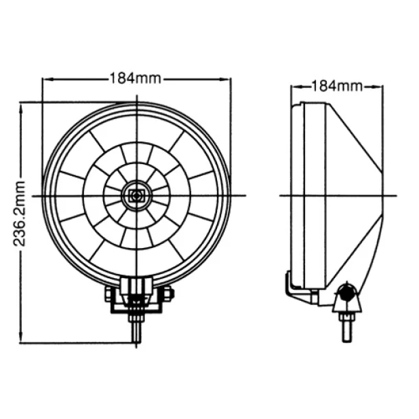 Proiector inox Sirius rotund Car Plus 1buc - Alb - Ø184mm