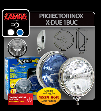 Stainless steel projector X-Due 1pc - White thumb
