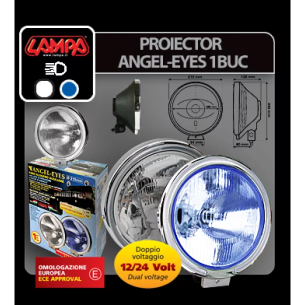 Plastic housing projector Angel-Eyes 1pc - Blue