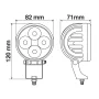 WL-17 projektor fémből 4LED - 10/30V - Fehér