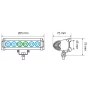 WL-5 projektor fémből  6LED - 10/30V - Fehér