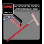 Professional metal squeegee with extra wooden handle - 25cm