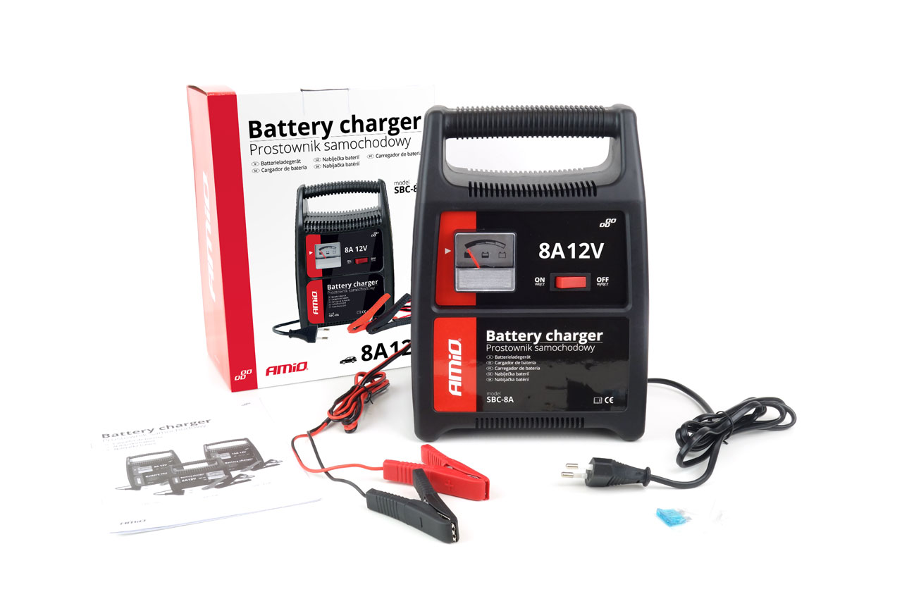Car battery charger 8A, 12V AMiO SBC-8A thumb