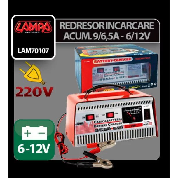 Akkumulátortöltő 9/6,5A - 6/12V