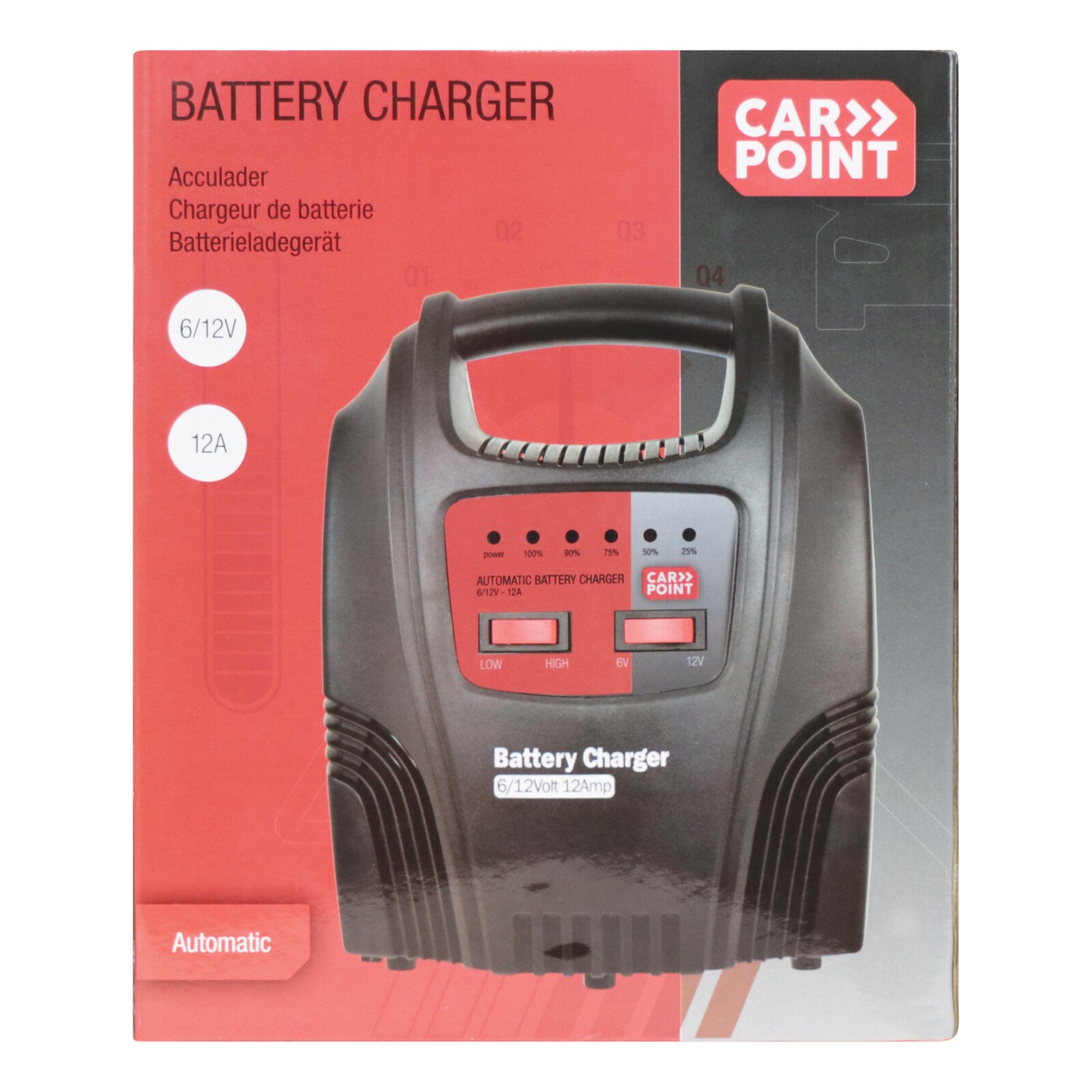 Carpoint, battery charger 12/12V - 8A thumb